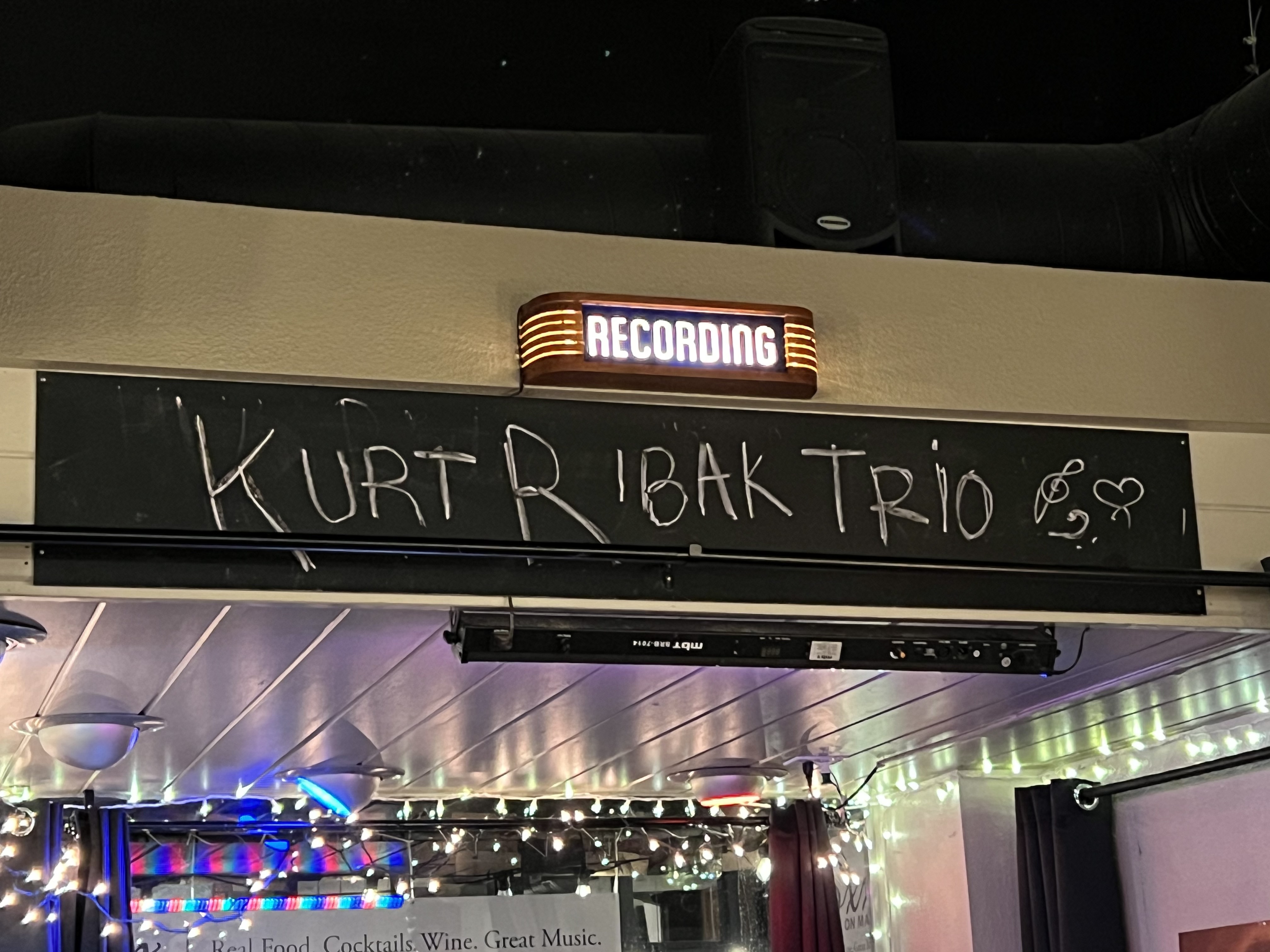 Picture of Sign with "Kurt Ribak Trio" on it